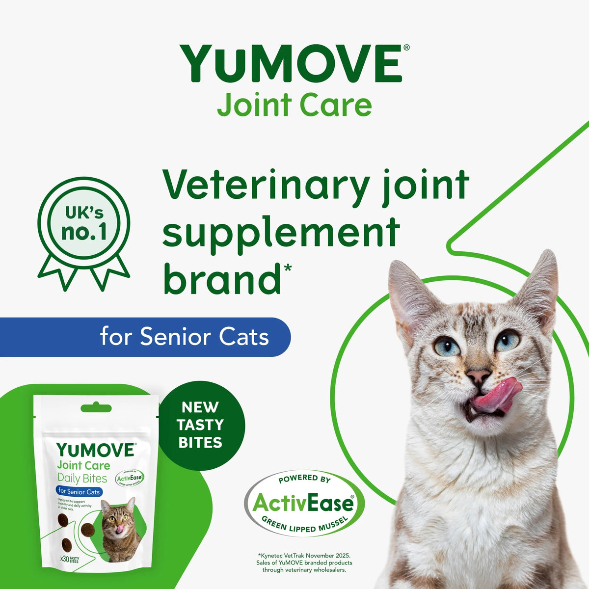 Joint Care Senior Cat Bites 30 Bites by YuMove