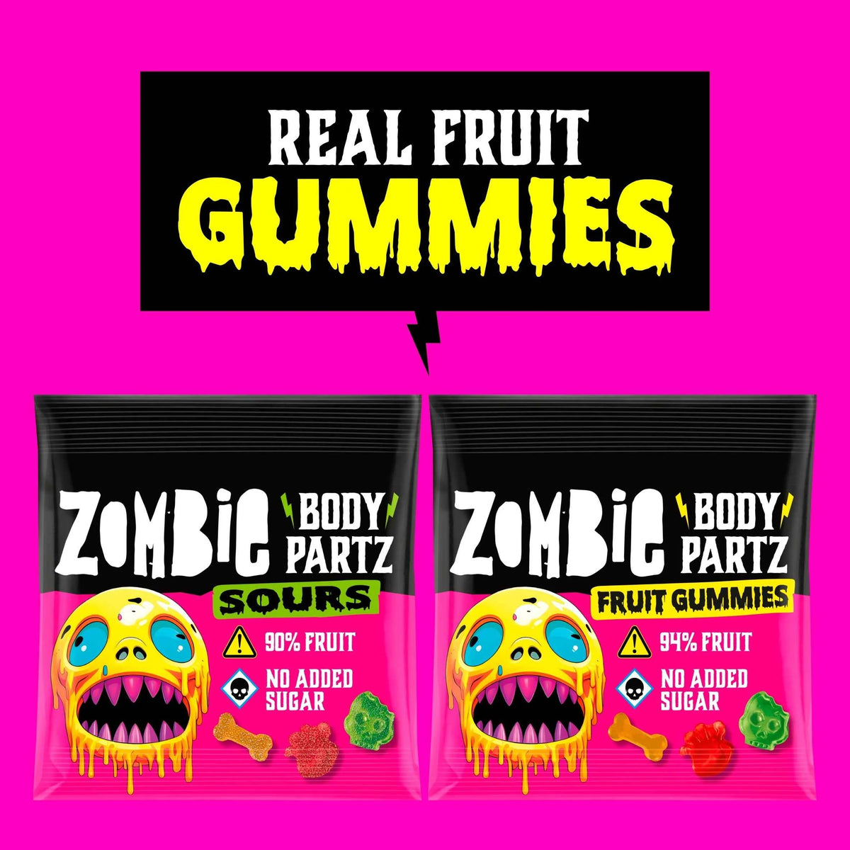 Fruit Gummies Variety Multipack (15g X 5 Bags) by ZOMBIE