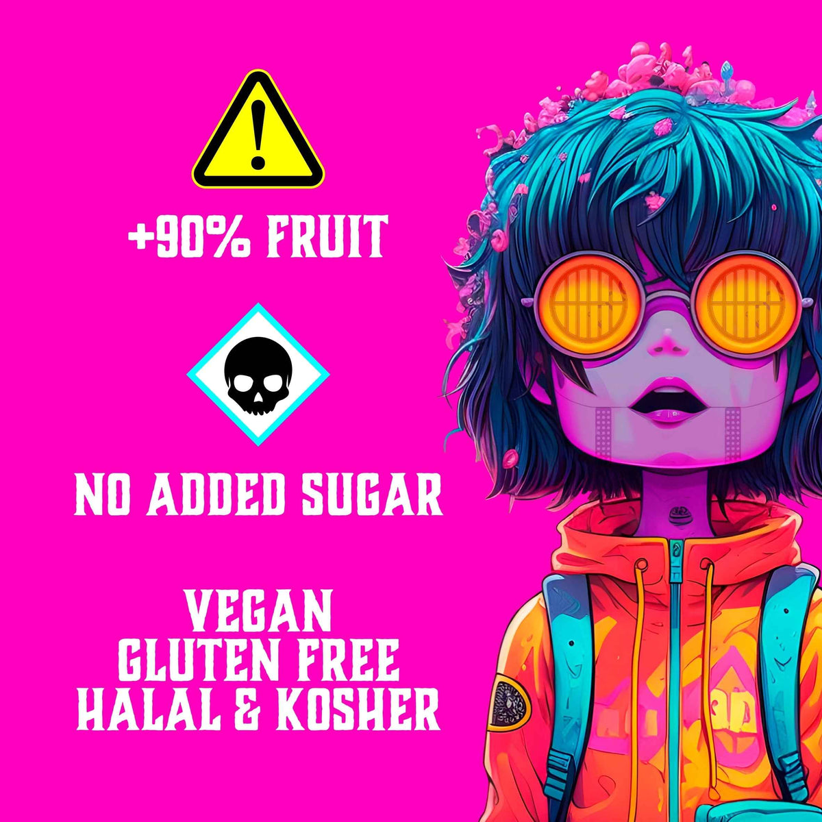 Fruit Gummies Variety Multipack (15g X 5 Bags) by ZOMBIE