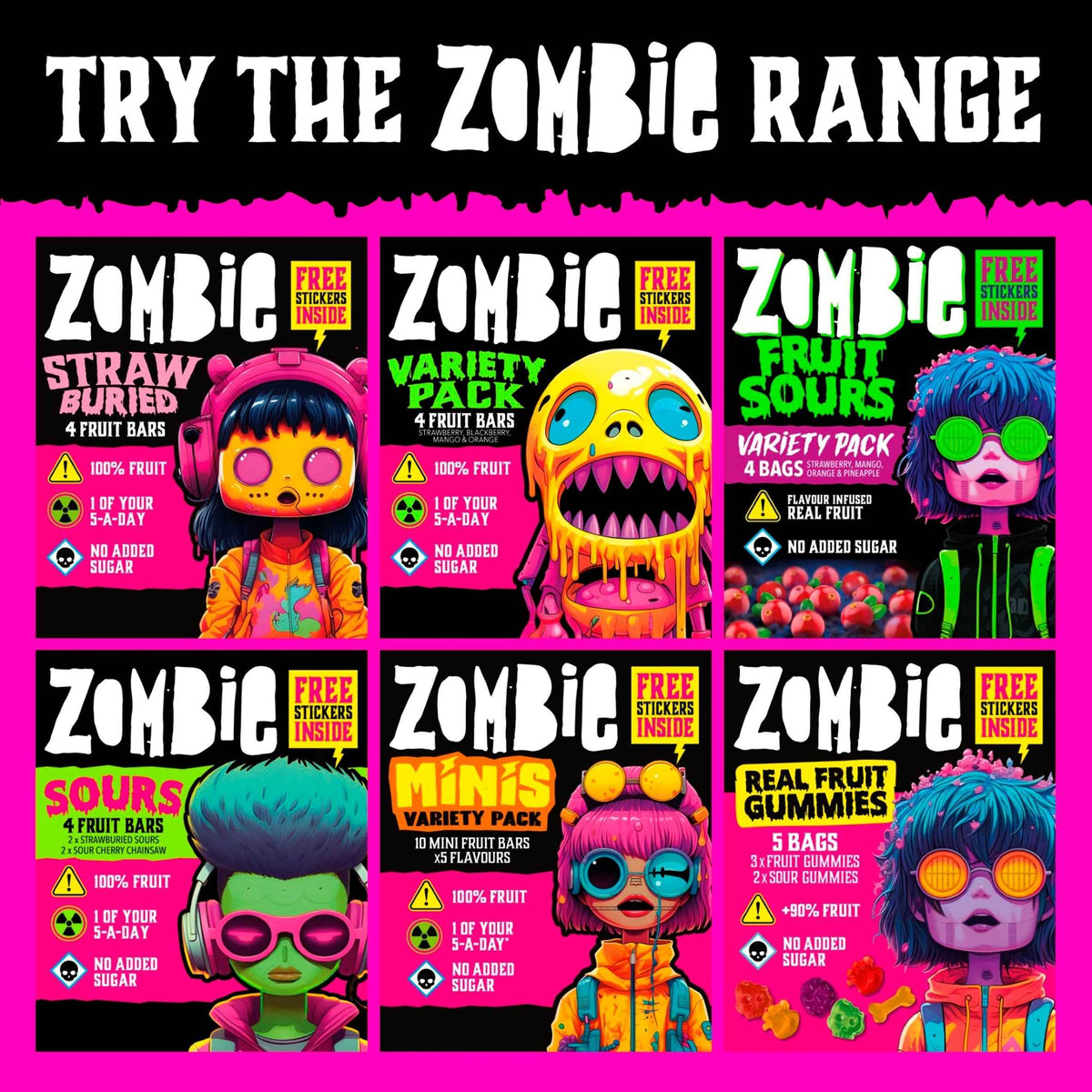 Mini Fruit Snack Bar Variety Multipack by ZOMBIE