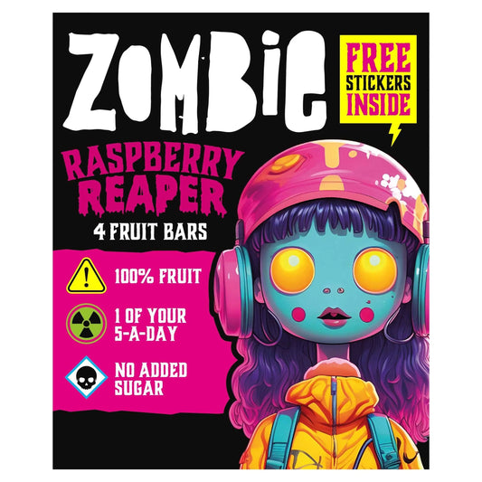 Raspberry Fruit Snack Bar Multipack 4x25g by ZOMBIE
