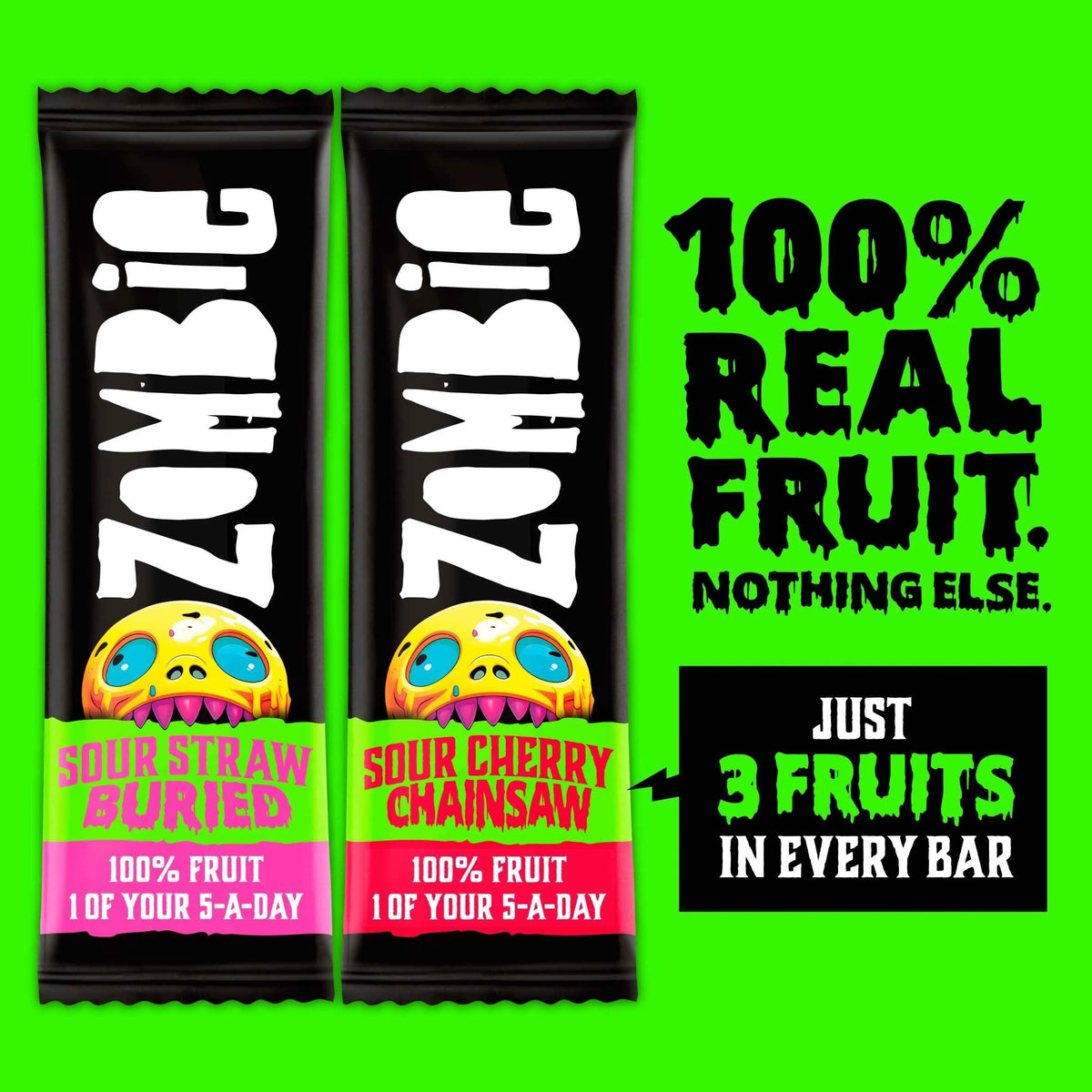 Sours Fruit Snack Bar Variety by ZOMBIE