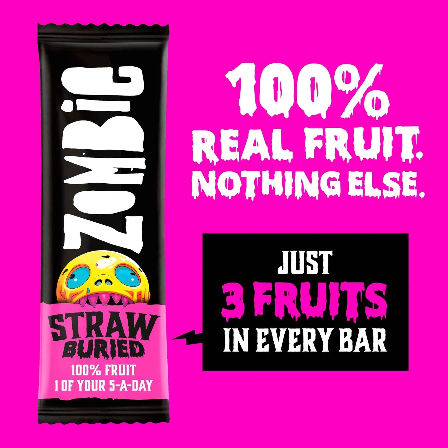 Strawberry Fruit Snack Bar Multipack by ZOMBIE