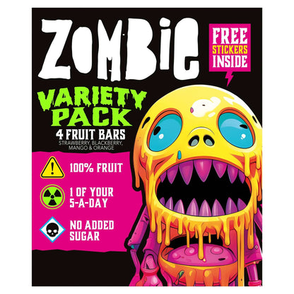 Variety Fruit Snack Bar Multipack 4x25g by ZOMBIE